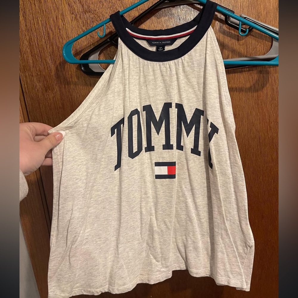 Tommy Hilfiger Light Gray Sleeveless Top